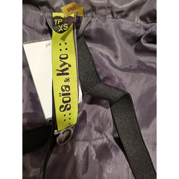 SOIA & KYO Grey Brushed Down Puffer Long Coat Jacket Sz XS EUC Quiet Luxury Warm - Picture 5 of 13